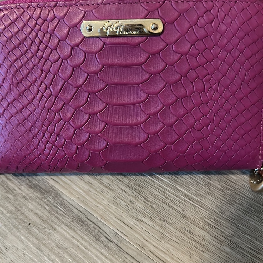 Gigi New York Python Wristlet In Pink - image 5